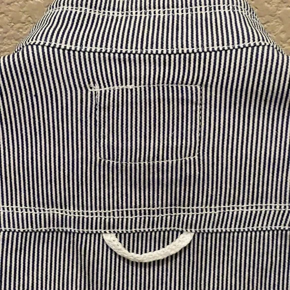 EUC Striped Soft  Denim Jacket w Lace Detail - Picture 6 of 12